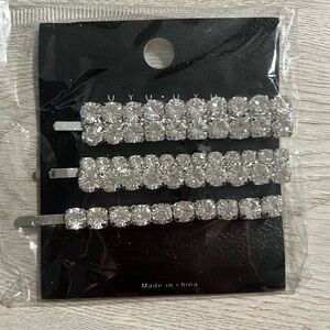 3 Piece Rhinestone Bobby Pin/Hair Clip